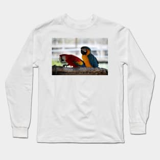 Two Colorful Parrots Long Sleeve T-Shirt